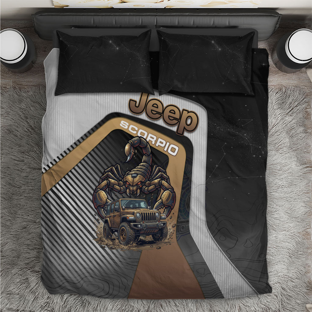 Jeep Scorpio Zodiac Bedding Set Armored Scorpion Off Road Beast Dark Desert Style