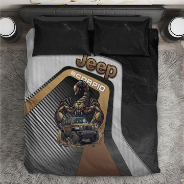 Jeep Scorpio Zodiac Bedding Set Armored Scorpion Off Road Beast Dark Desert Style