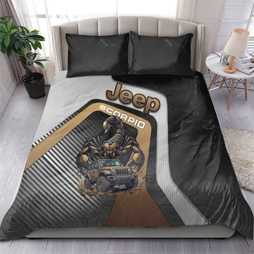 Jeep Scorpio Zodiac Bedding Set Armored Scorpion Off Road Beast Dark Desert Style