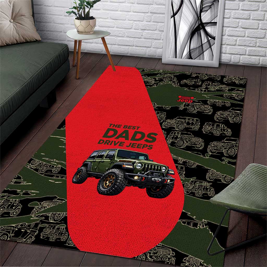 Jeep Rubicon Dad Area Rug Camouflage Off-Road Illustration Art TS04