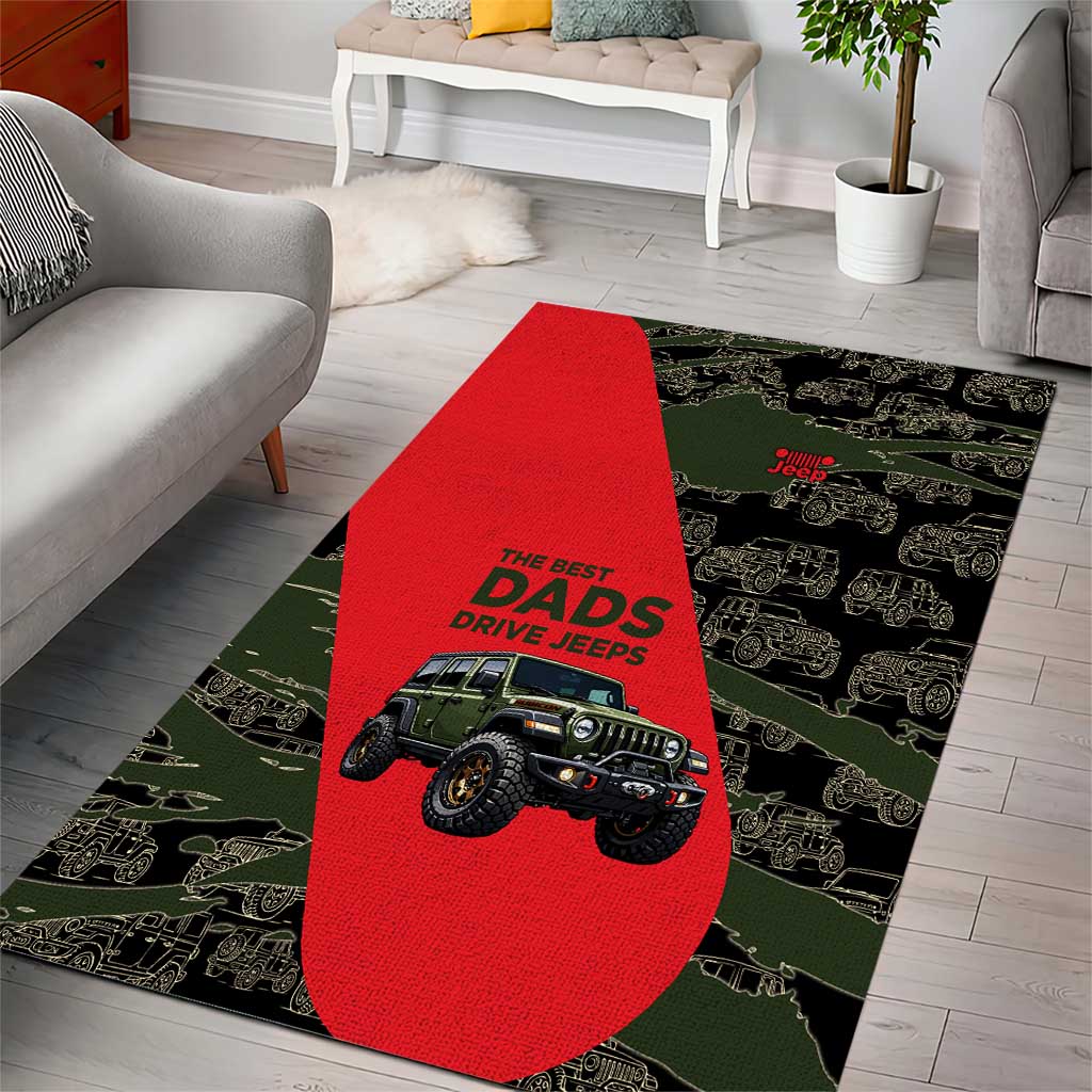 Jeep Rubicon Dad Area Rug Camouflage Off-Road Illustration Art TS04