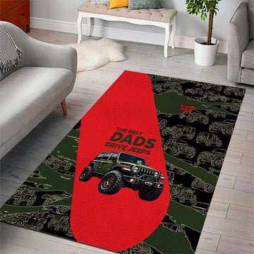 Jeep Rubicon Dad Area Rug Camouflage Off-Road Illustration Art TS04