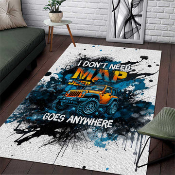 Jeep Off Road Adventure Quote Area Rug Graffiti Splash Urban Illustration TS04