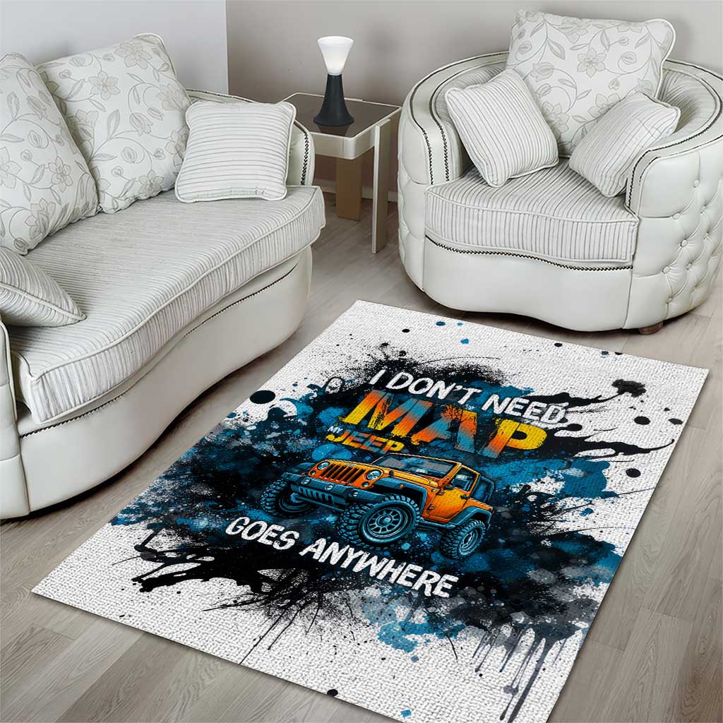 Jeep Off Road Adventure Quote Area Rug Graffiti Splash Urban Illustration TS04