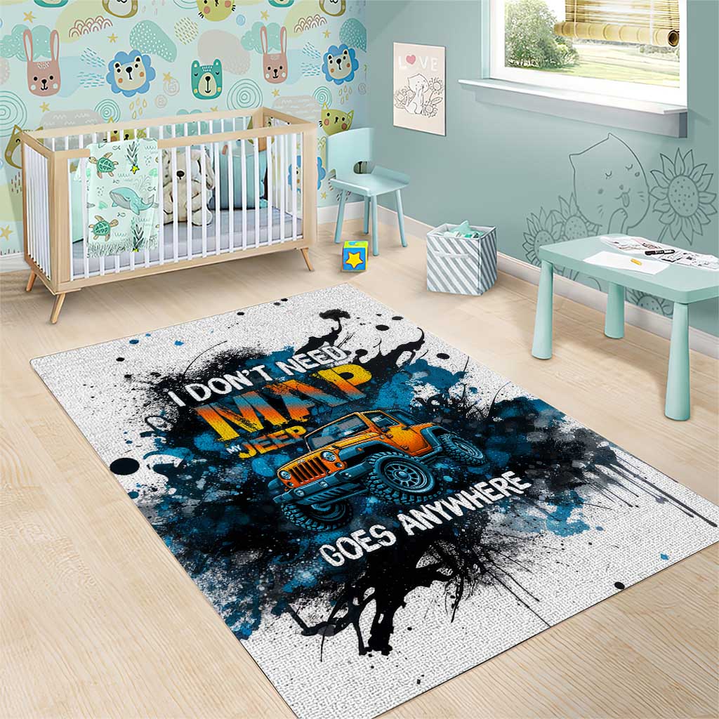 Jeep Off Road Adventure Quote Area Rug Graffiti Splash Urban Illustration TS04