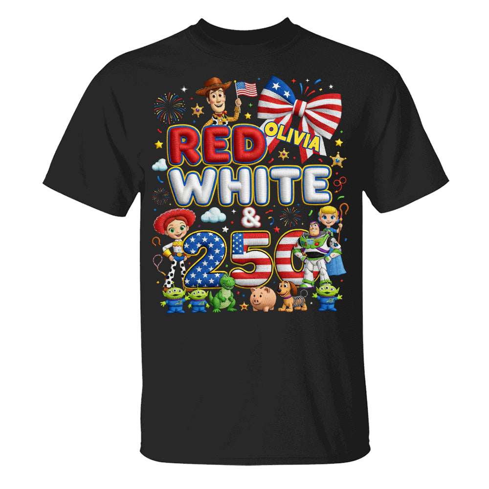 Red, White & 250 - Celebrate America 250th Anniversary Shirt - Personalized Gifts For Patriots 01tota190626-Homacus