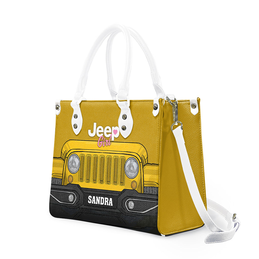 Jeep Girl Mutilcolor Grille Personalized Leather Handbag TN2407261602