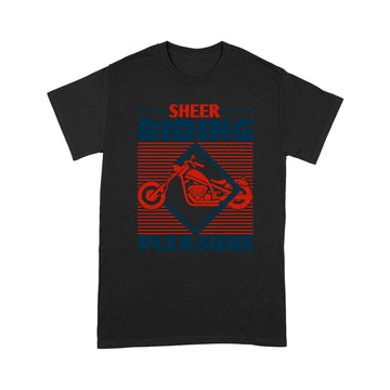 litzzy Sheer Riding Pleasure- Motorcycle T-Shirt | Made in US T-Shirt S Black 