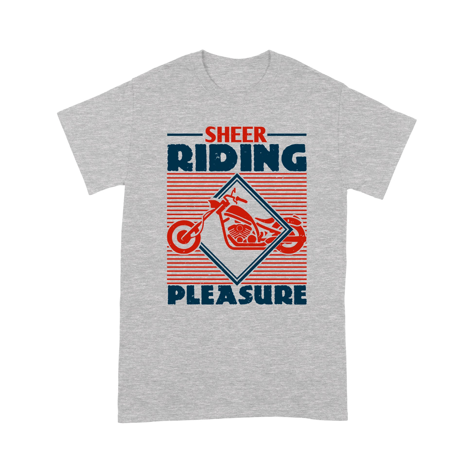 litzzy Sheer Riding Pleasure- Motorcycle T-Shirt | Made in US T-Shirt S Heather Grey 