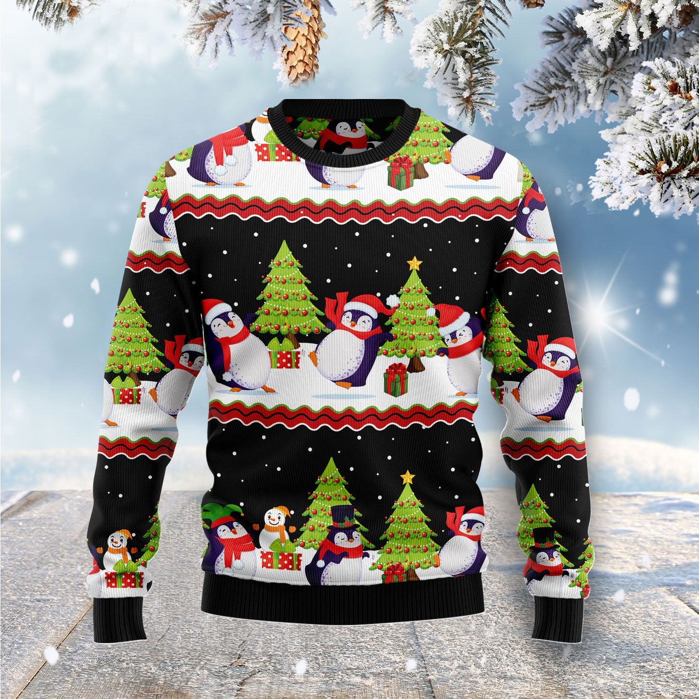 litzzy Lovely Penguin G5113 Ugly Christmas Sweater -  Best Gift For Christmas, Noel Malalan - Christmas Signature sweater   