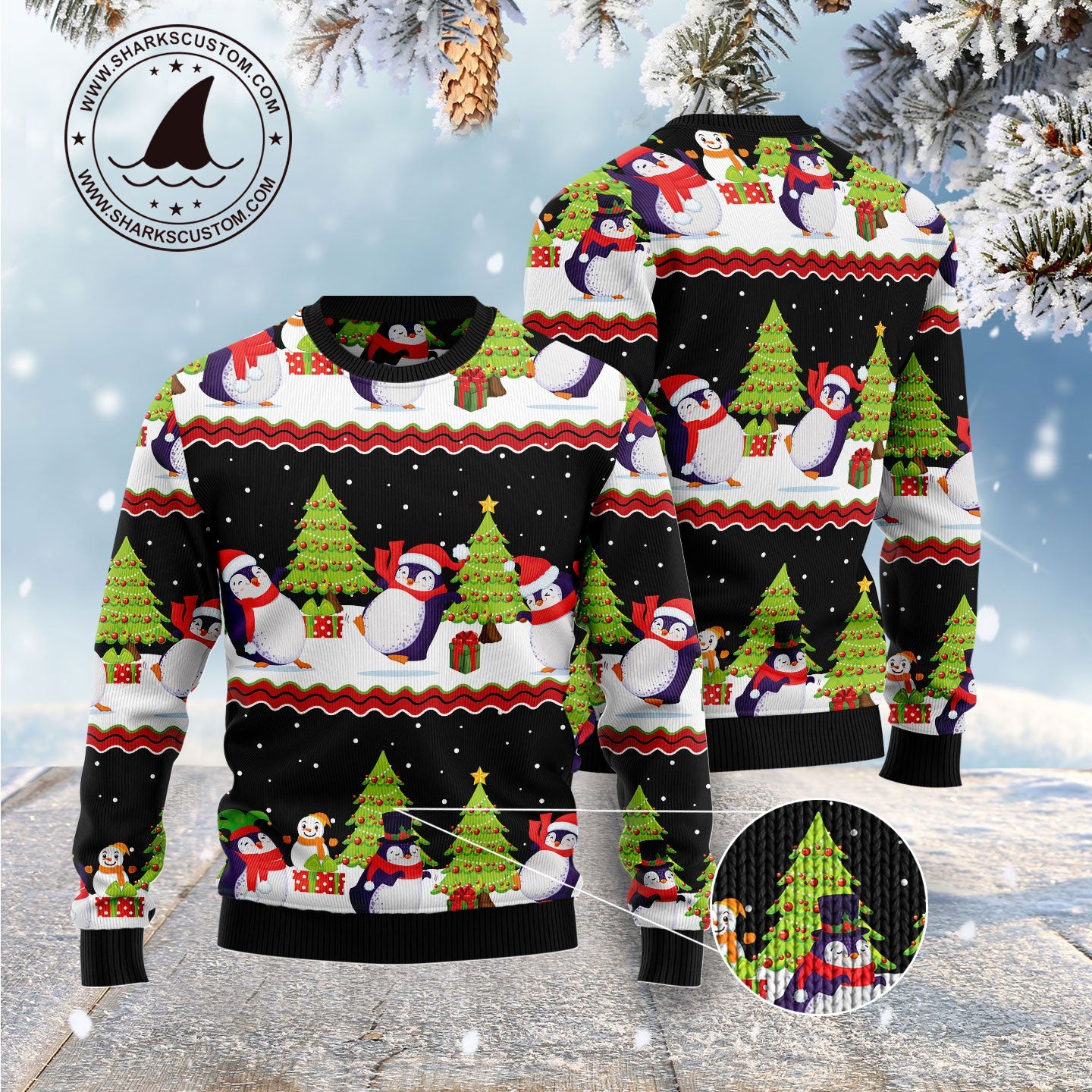 litzzy Lovely Penguin G5113 Ugly Christmas Sweater -  Best Gift For Christmas, Noel Malalan - Christmas Signature sweater   