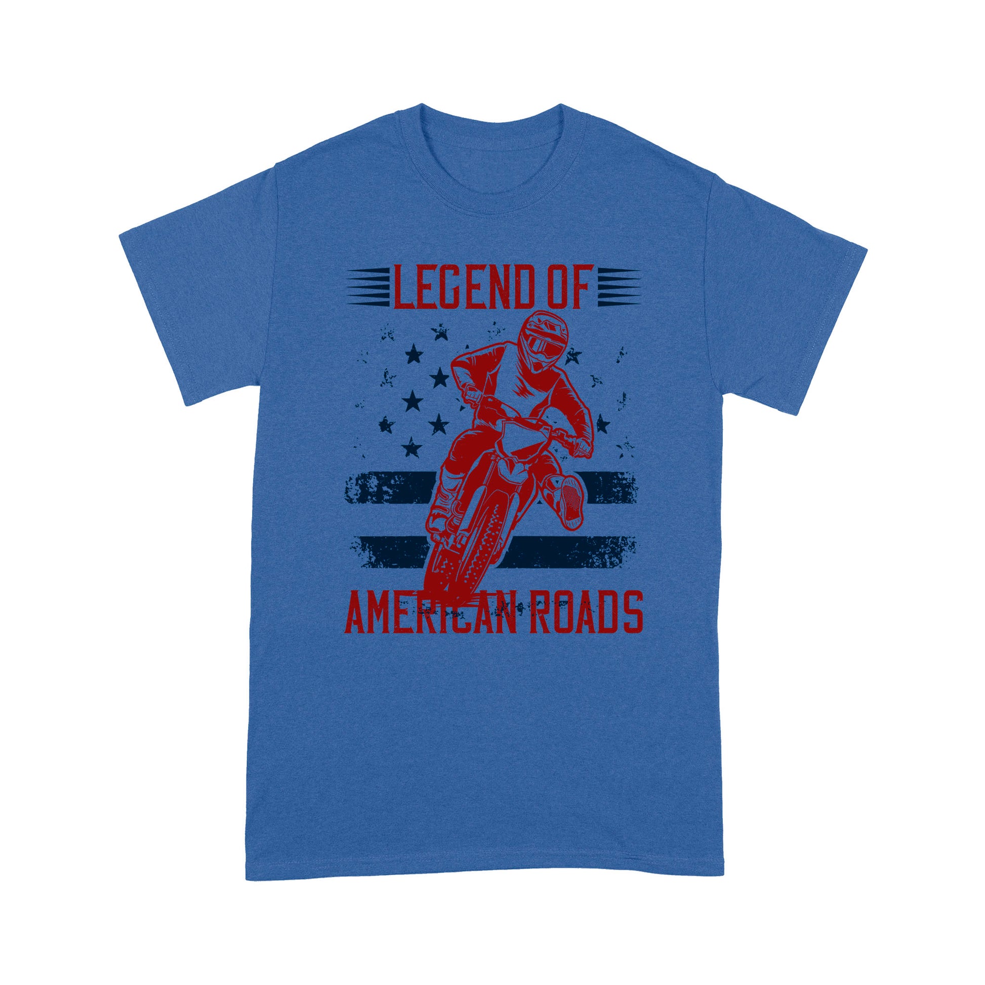 litzzy Legend of American roads - Motorcycle T-Shirt | Made in US T-Shirt S Royal 