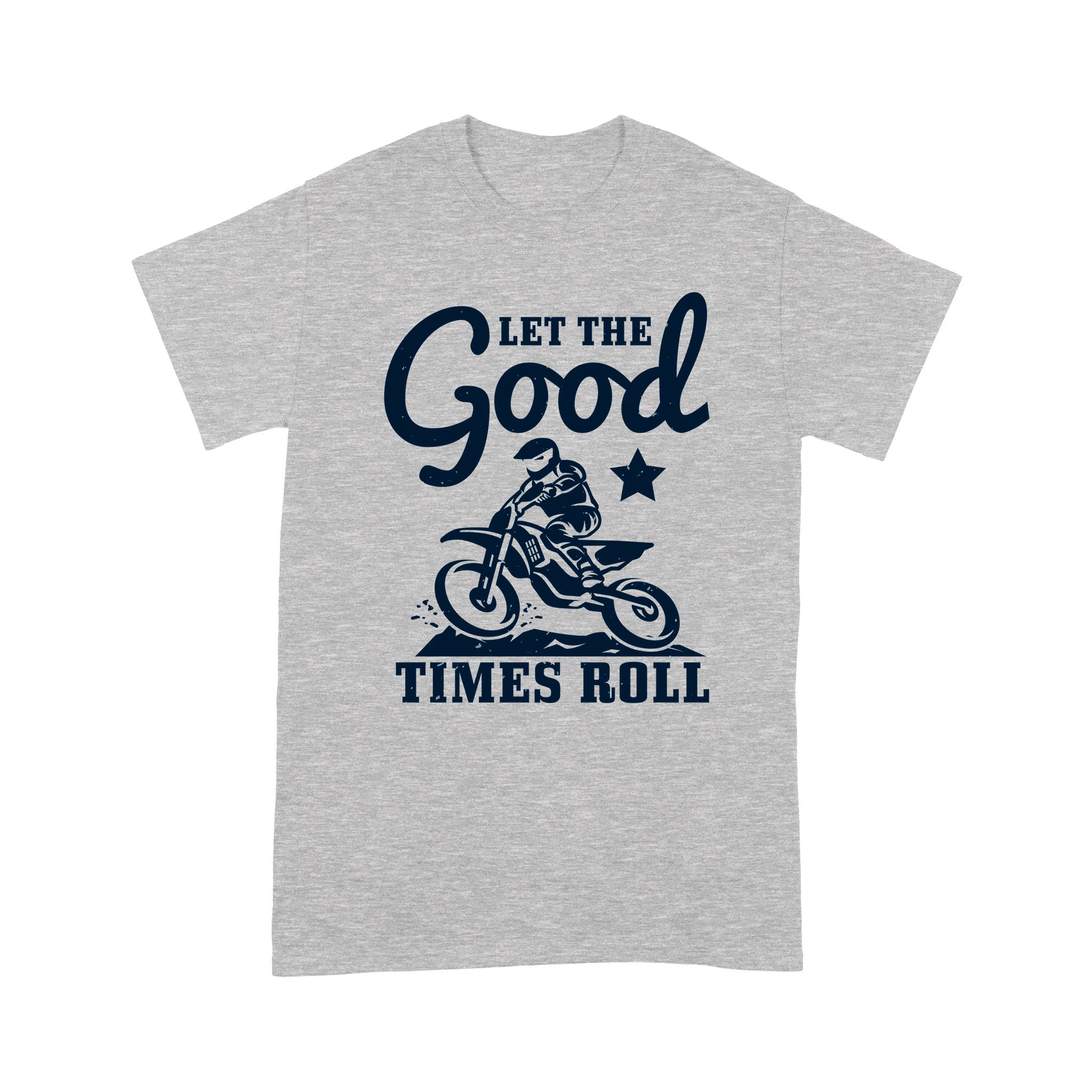 litzzy Let the good times roll - Motorcycle T-Shirt | Made in US T-Shirt S Heather Grey 
