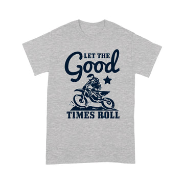 litzzy Let the good times roll - Motorcycle T-Shirt | Made in US T-Shirt S Heather Grey 