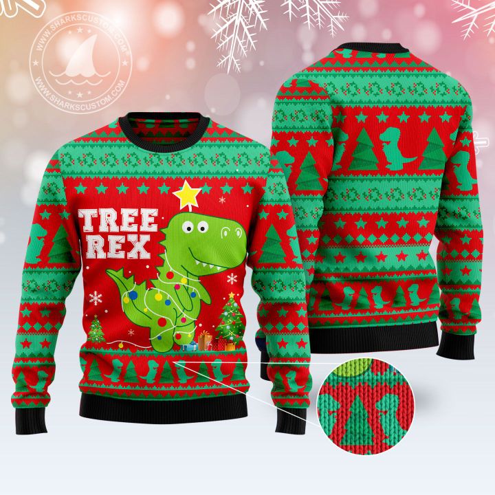 litzzy T-rex Tree Christmas T810 Ugly Christmas Sweater -  Best Gift For Christmas, Noel Malalan - Christmas Signature sweater   