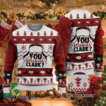 litzzy Deer Patterns You Serious Clark Gift For Christmas Ugly Christmas Sweater - Ugly Sweater Gift - Sweater All Over Print sweater Default Title  