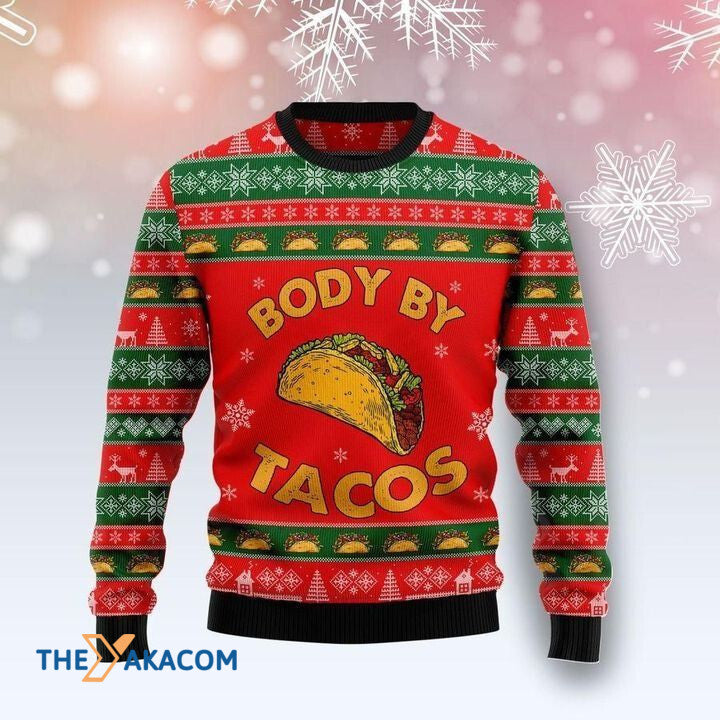 litzzy Body Of Tacos Gift For Christmas Ugly Christmas Sweater - Ugly Sweater Gift - Sweater All Over Print sweater Default Title  