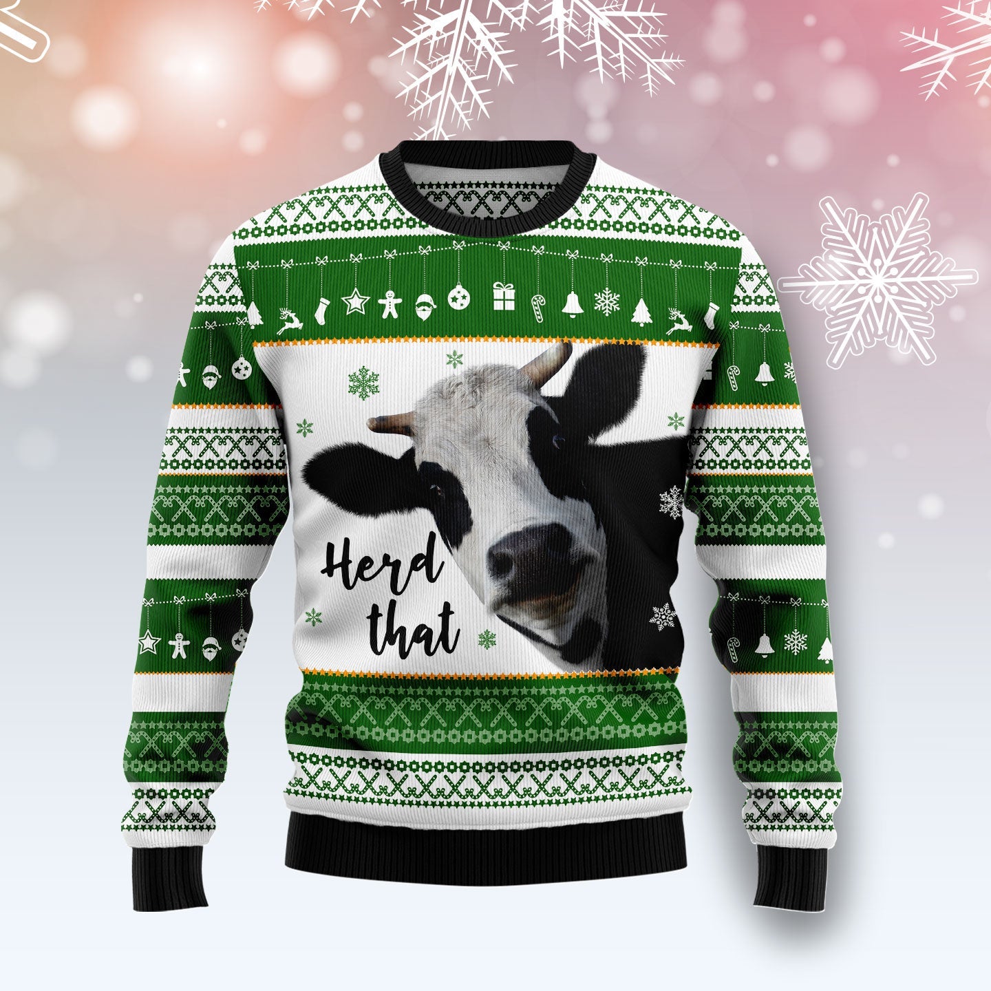 litzzy Cow Herd That TY2910 Ugly Christmas Sweater -  Best Gift For Christmas, Noel Malalan - Christmas Signature sweater   