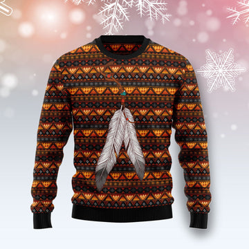 litzzy Native Feather TY0311 Ugly Christmas Sweater -  Best Gift For Christmas, Noel Malalan - Christmas Signature sweater   