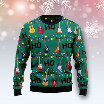litzzy Electric Guitar Hohoho TY1011 Ugly Christmas Sweater -  Best Gift For Christmas, Noel Malalan - Christmas Signature sweater   
