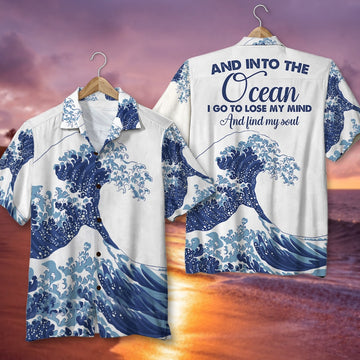 litzzy And Into The Ocean I Go To Lose My Mind Hawaiian Shirt, Gift For Surfing Lovers Hawaiian Shirt For Men, Woman, Litzzy Aloha Shirt Hawaii Shirt   