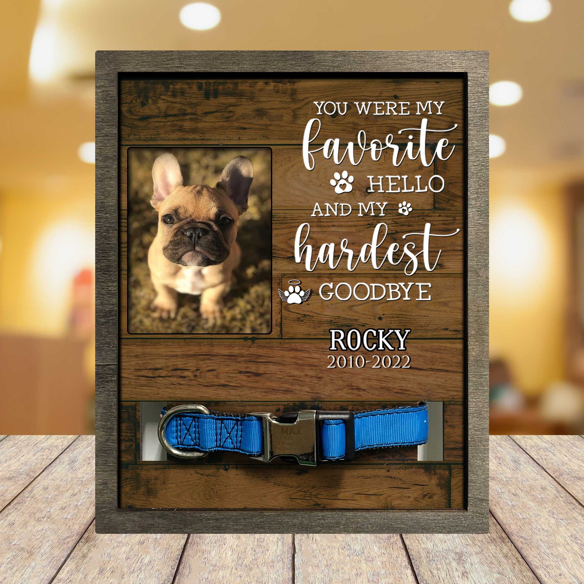 litzzy Dog Memorial Gifts, Pet Loss Gift, Remembrance, Bereavement, Keepsake, Sympathy Pet Memorial Gifts Pet Picture Frame Style 1 8.7 x 10.6 