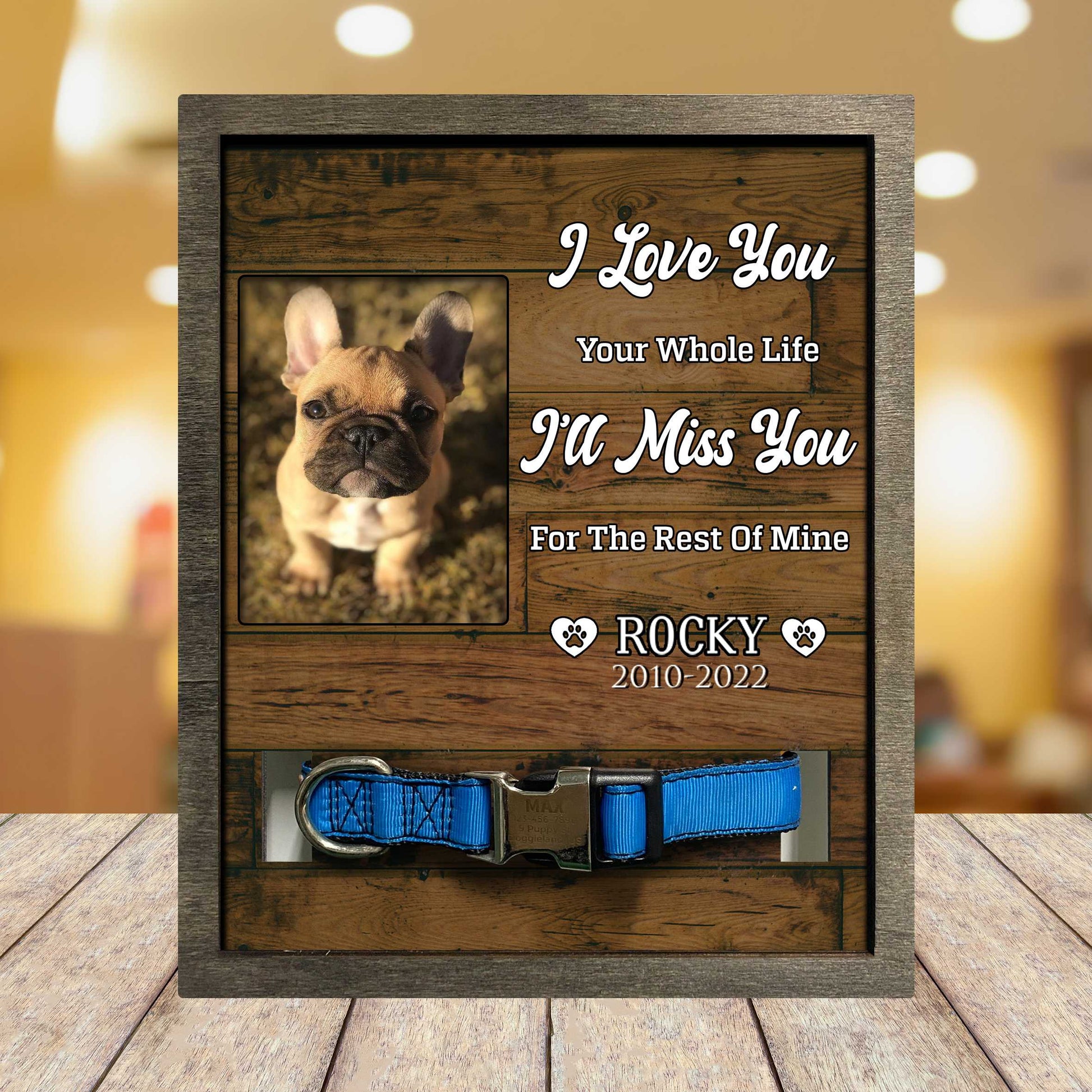 litzzy Dog Memorial Gifts, Pet Loss Gift, Remembrance, Bereavement, Keepsake, Sympathy Pet Memorial Gifts Pet Picture Frame Style 2 8.7 x 10.6 