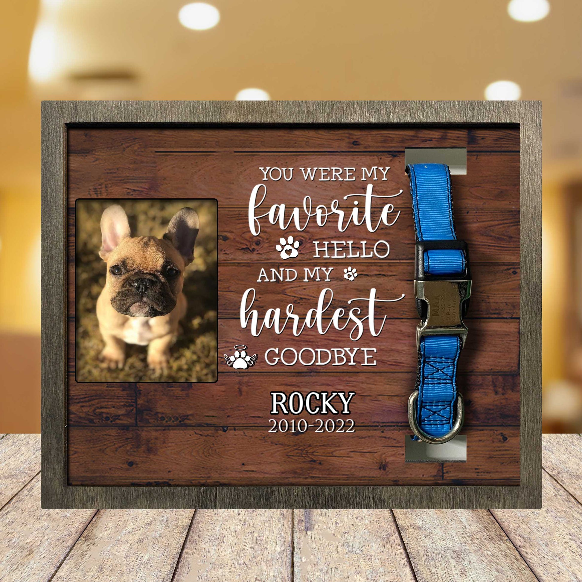 litzzy Dog Memorial Gifts, Pet Loss Gift, Remembrance, Bereavement, Keepsake, Sympathy Pet Memorial Gifts Pet Picture Frame Style 1 10.6 x 8.7 