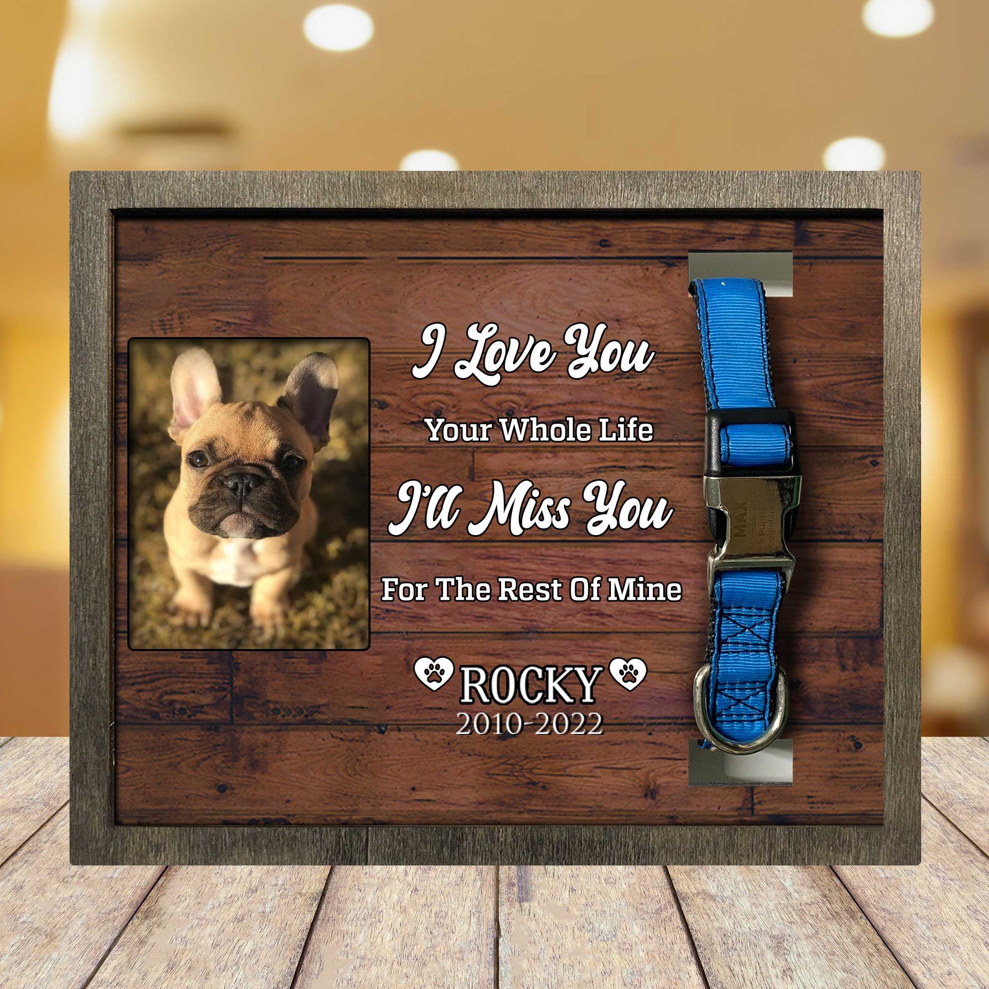 litzzy Dog Memorial Gifts, Pet Loss Gift, Remembrance, Bereavement, Keepsake, Sympathy Pet Memorial Gifts Pet Picture Frame Style 2 10.6 x 8.7 