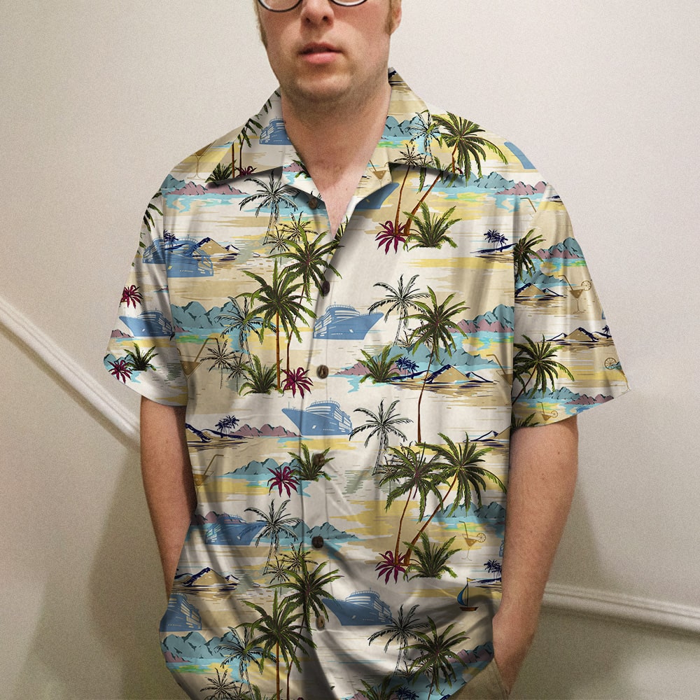 litzzy Warning We Bought The Drink Package - Personalized Cruise Hawaiian Shirt - Summer Gift For Friends - Coconut Tree Pattern Hawaiian Shirt For Men, Woman, Litzzy Aloha Shirt Hawaiian Shirt   