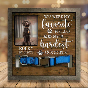 litzzy Personalized A Pet Picture Frames Memorial Dog, Don't cry for me Dog Lover Gift, Pet Memorial Gifts Pet Picture Frame Style 1 7.9 x 7.9 