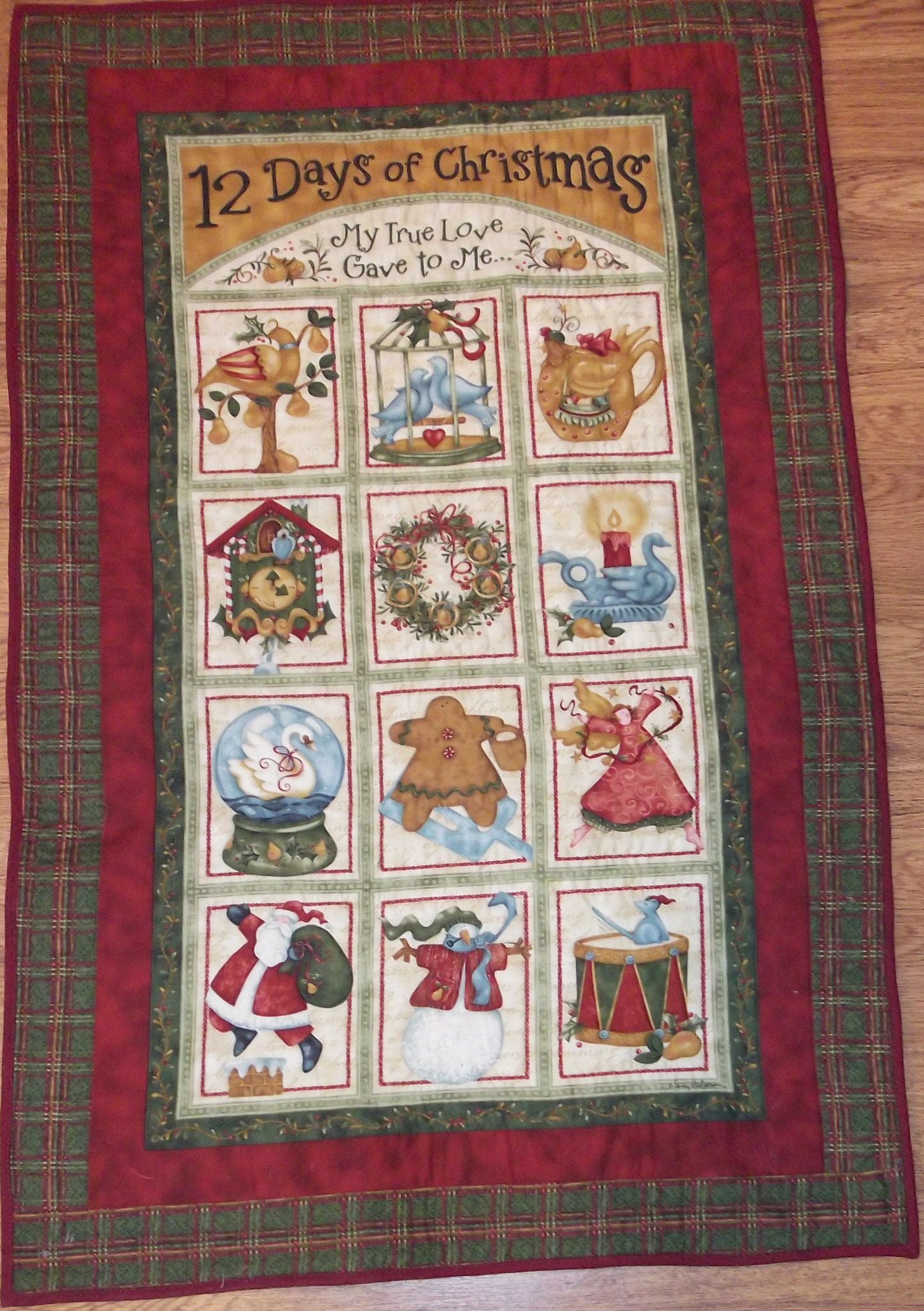 litzzy 12 Days Of Christmas CLM0912001Q Fleece Blanket Quilt Blanket   