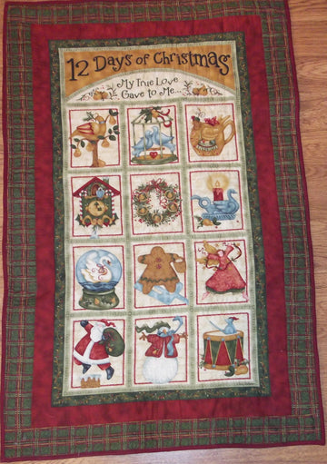 litzzy 12 Days Of Christmas CLM0912001Q Fleece Blanket Quilt Blanket   