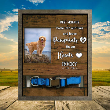 litzzy Personalized Memorial Frame For Loss Of Dog, 10.6 x 8.7 Picture Frame, Lost Pet Sign Pet Picture Frame Style 2 8.7 x 10.6 