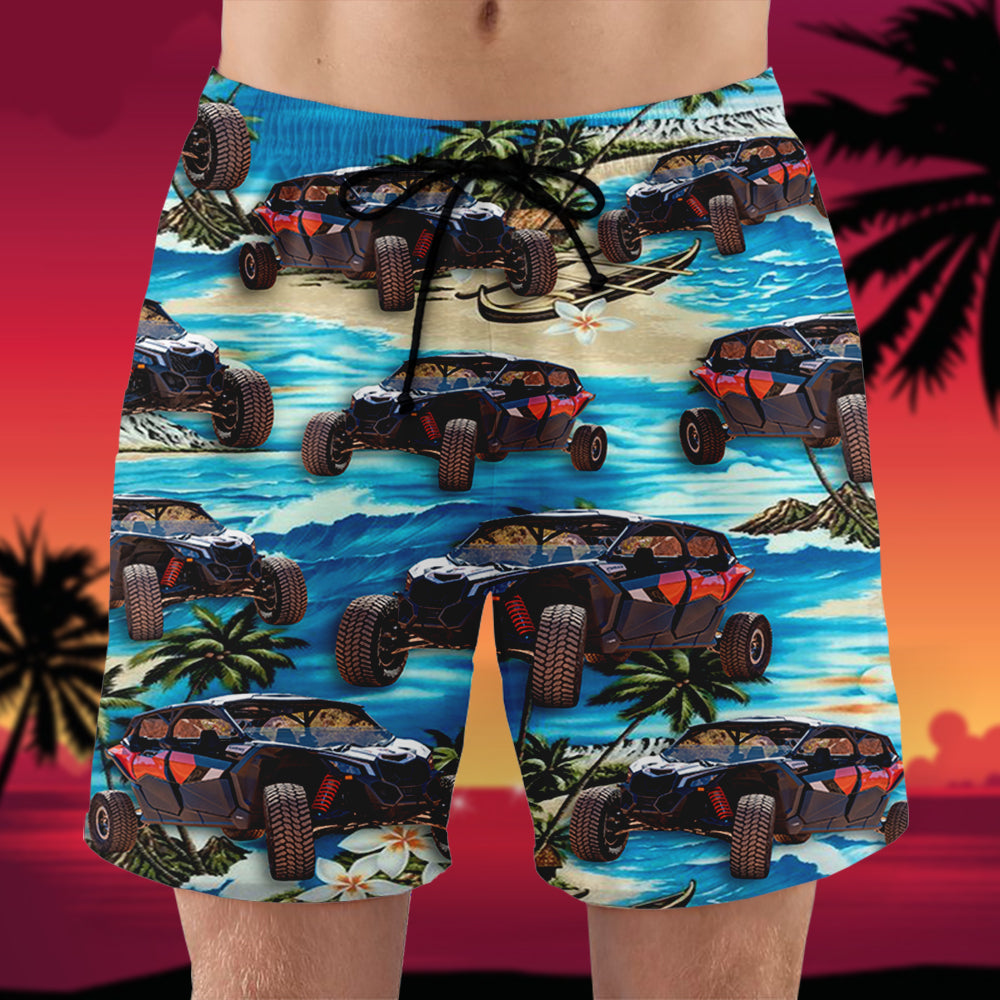 litzzy Custom UTV Hawaiian Shirt and Men Beach Shorts, Gift For UTV Lovers, Beach Pattern Hawaiian Shirt For Men, Woman, Litzzy Aloha Shirt Hawaii Shirt   