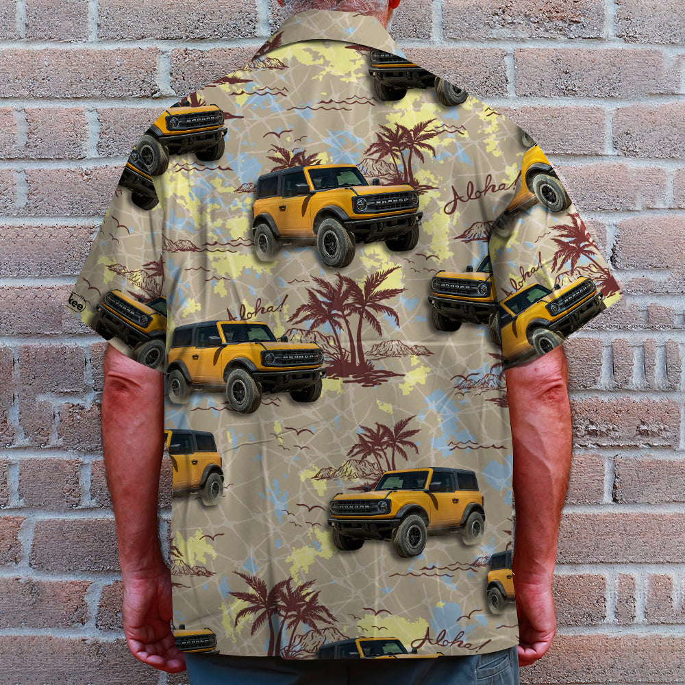 litzzy Custom Ford Bronco Hawaiian Shirt and Men Shorts, Gift For Car Lovers Hawaiian Shirt For Men, Woman, Litzzy Aloha Shirt Hawaiian Shirt   