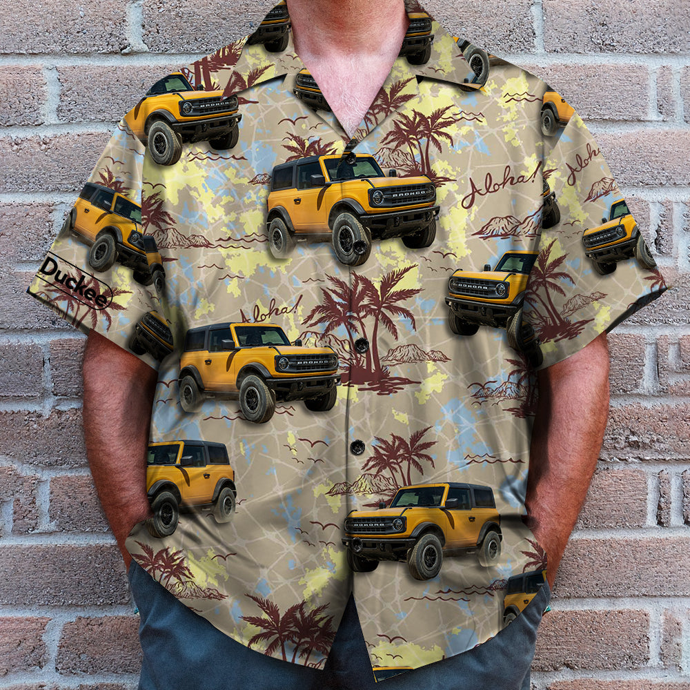 litzzy Custom Ford Bronco Hawaiian Shirt and Men Shorts, Gift For Car Lovers Hawaiian Shirt For Men, Woman, Litzzy Aloha Shirt Hawaiian Shirt   