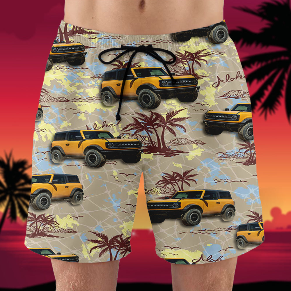 litzzy Custom Ford Bronco Hawaiian Shirt and Men Shorts, Gift For Car Lovers Hawaiian Shirt For Men, Woman, Litzzy Aloha Shirt Hawaiian Shirt   