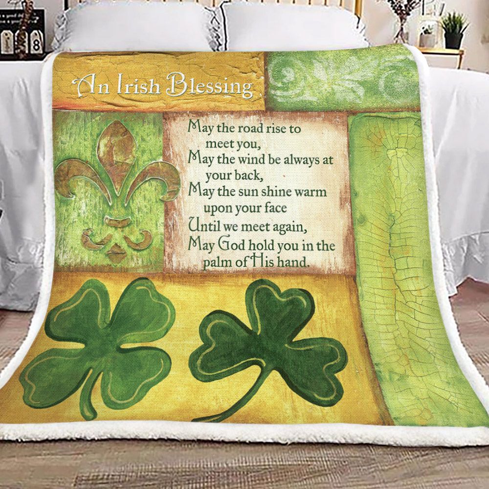 litzzy An Irish Blessing GS-KL0901TP Sherpa Fleece Blanket Fleece Blanket   