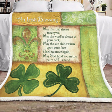 litzzy An Irish Blessing GS-KL0901TP Sherpa Fleece Blanket Fleece Blanket   
