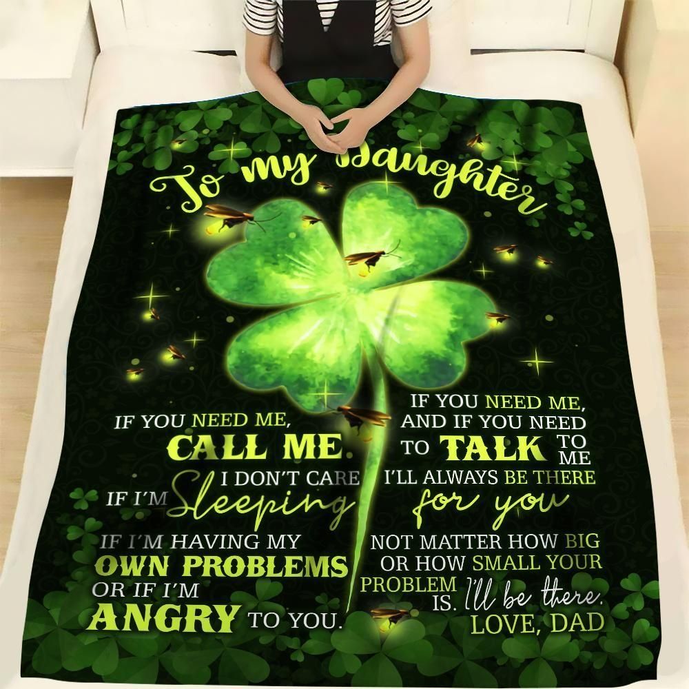 litzzy If You Need Me Call Me St Patrick Irish Family Dad Gifts For Daughter GS-CL-ML0903 Sherpa Fleece Blanket Fleece Blanket   