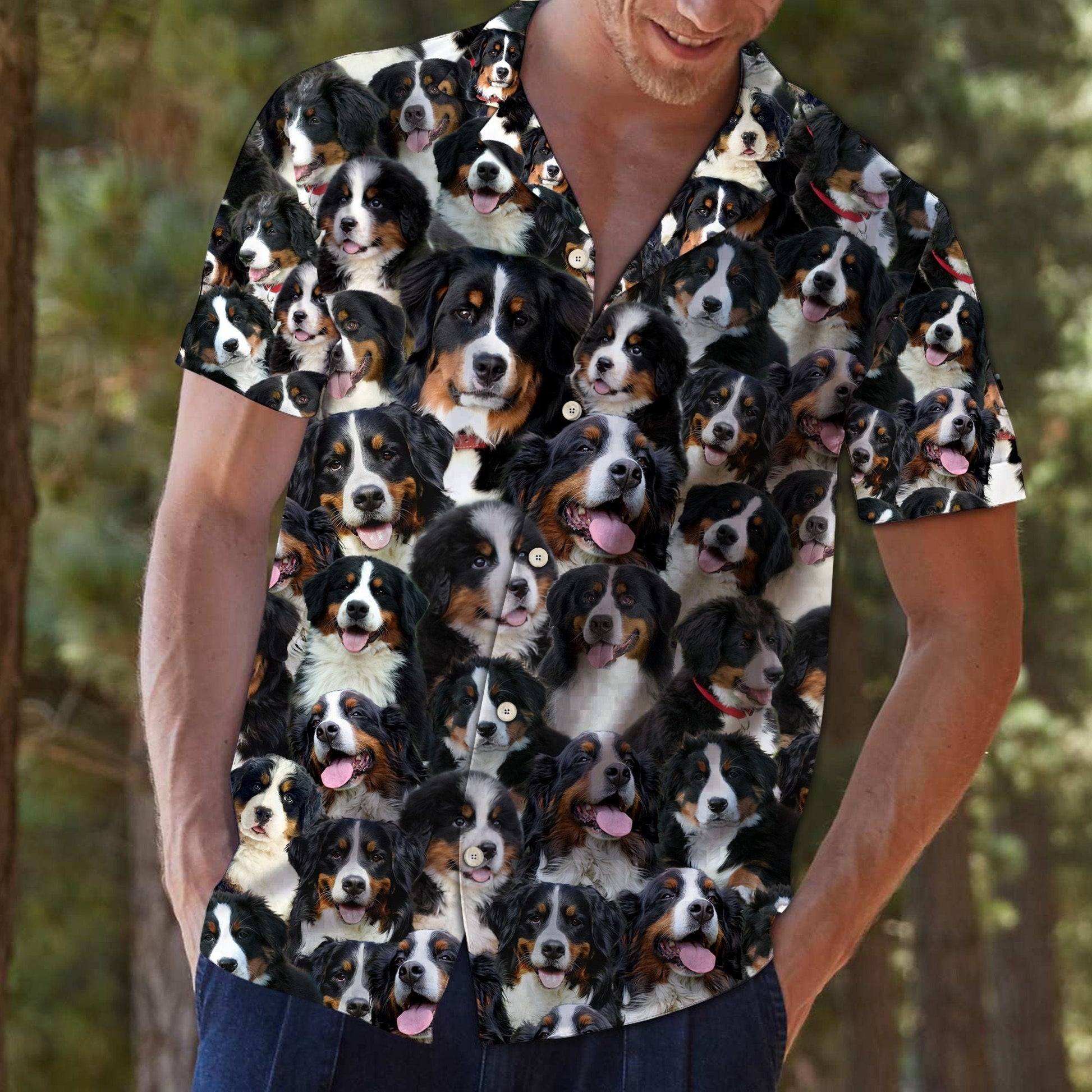 litzzy Bernese Mountain Dog Awesome D0107 - Hawaii Shirt Hawaii Shirt   