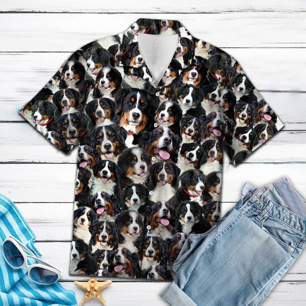 litzzy Bernese Mountain Dog Awesome D0107 - Hawaii Shirt Hawaii Shirt   