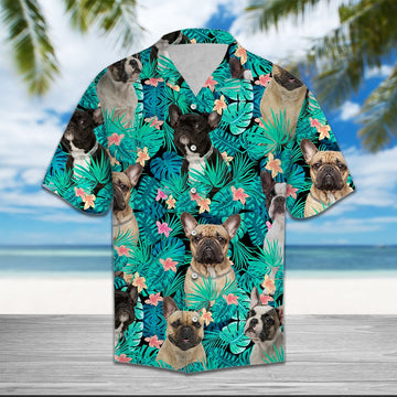 litzzy French Bulldog Tropical T0207 - Hawaii Shirt Hawaii Shirt   