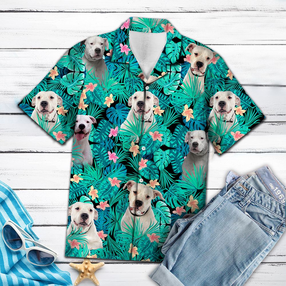 litzzy Dogo Argentino Tropical T0207 - Hawaii Shirt Hawaii Shirt   