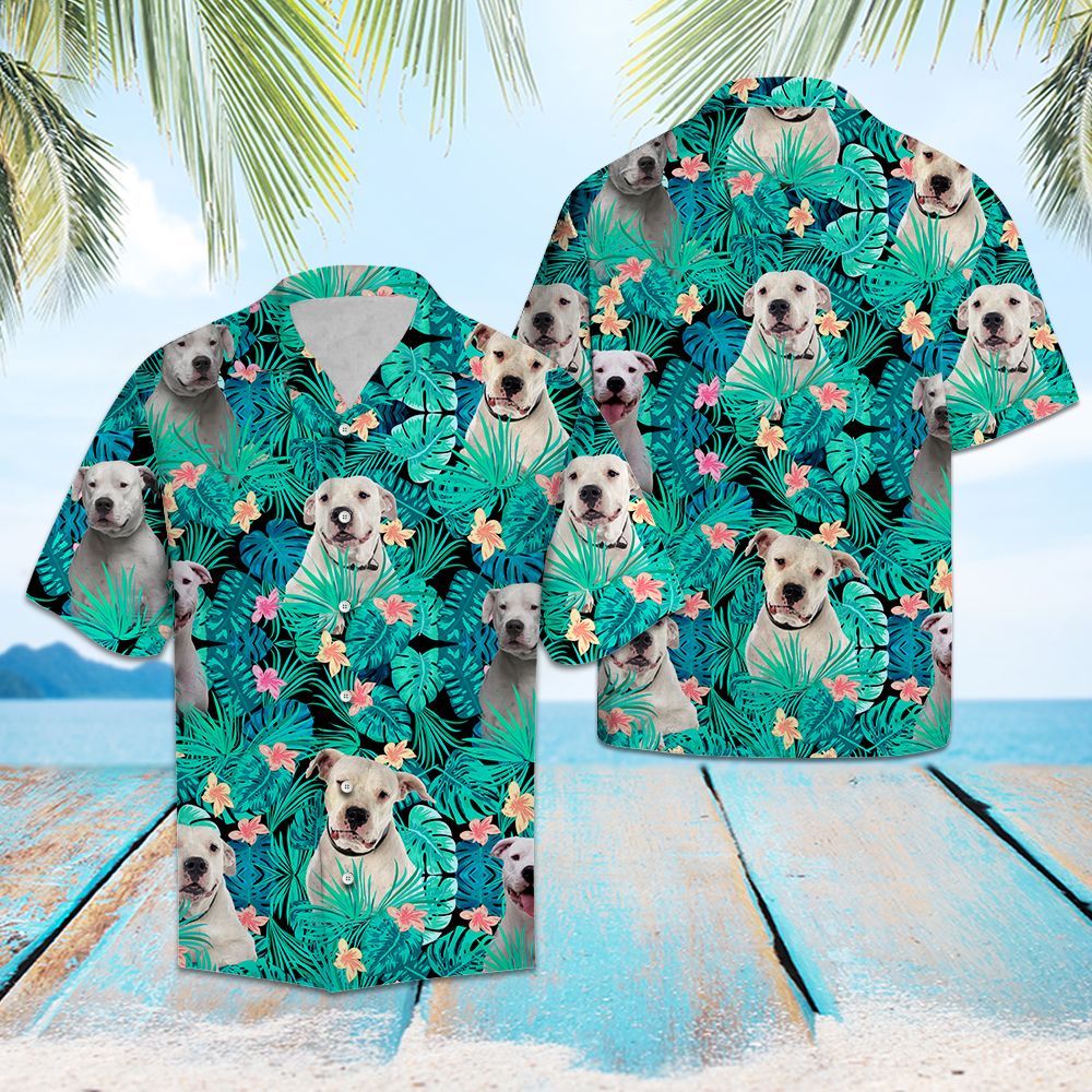 litzzy Dogo Argentino Tropical T0207 - Hawaii Shirt Hawaii Shirt   