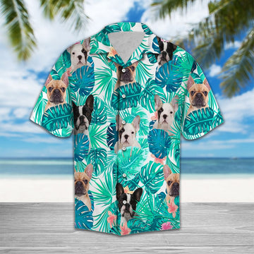 litzzy Tropical French Bulldog H2719 - Hawaii Shirt Hawaii Shirt   
