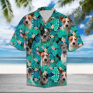 litzzy Australian Cattle Dog Tropical T0207 - Hawaii Shirt Hawaii Shirt   