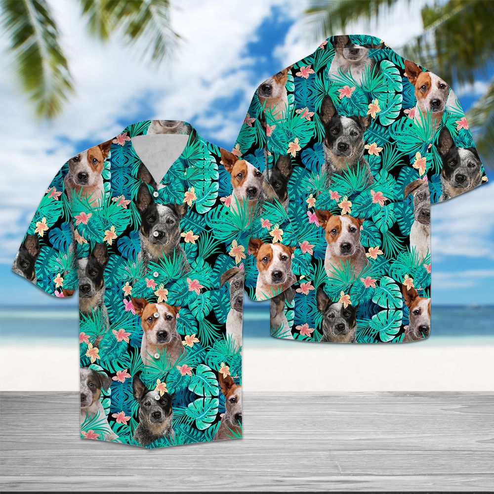 litzzy Australian Cattle Dog Tropical T0207 - Hawaii Shirt Hawaii Shirt   