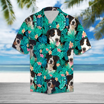 litzzy Greater Swiss Mountain Dog Tropical T0307 - Hawaii Shirt Hawaii Shirt   